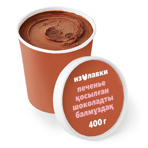 Мороженое шоколадное «Из Лавки» с печеньем