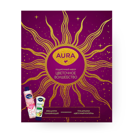 Набор подарочный Aura Цветочное волшебство гель для душа + крем для рук