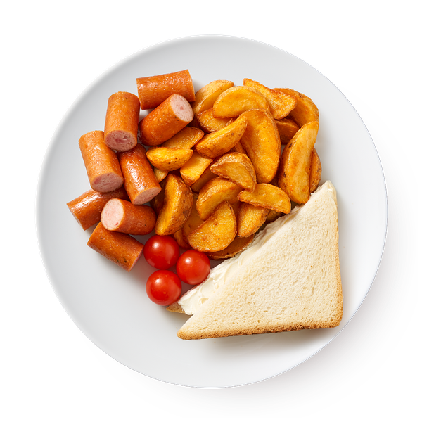 Картофель по-деревенски с сосисками «Из Лавки»