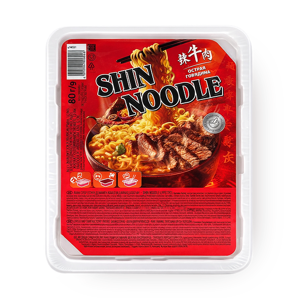 Лапша Shin Noodle со вкусом острой говядины