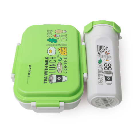 Ланч-бокс и термос XJRJ зелёный