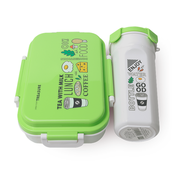 Ланч-бокс и термос XJRJ зелёный