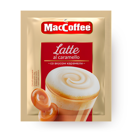 Кофейный напиток растворимый Latte Al Caramello MacCoffee