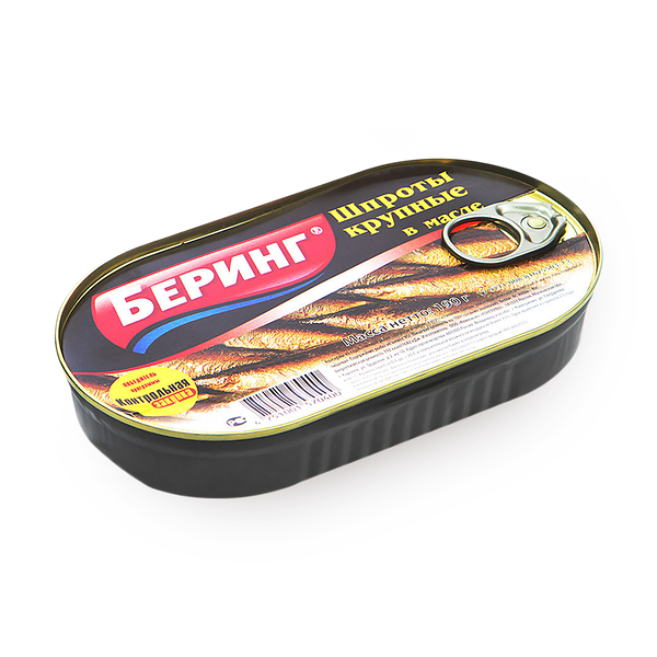 Шпроты крупные Беринг в масле