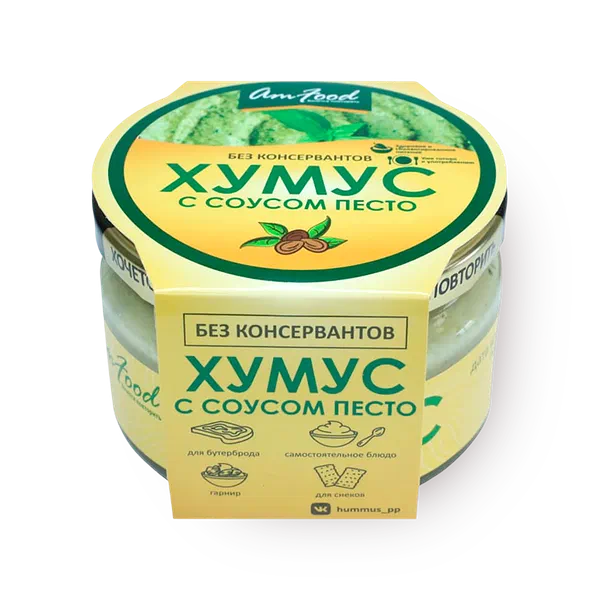 Хумус с соусом песто AmFood