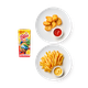 Малая порция наггетсы с кетчупом, 6 шт, 95 g + Малая порция Картофель фри с сырным соусом, 100 g + Сок мультифрукт восстановленный Bliss, 200 ml