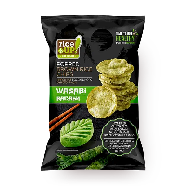 Чипсы рисовые RiceUp! с васаби