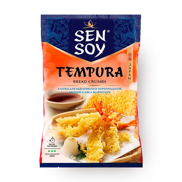 Хлопья панировочные Темпура для обжаривания в кляре Sen Soy