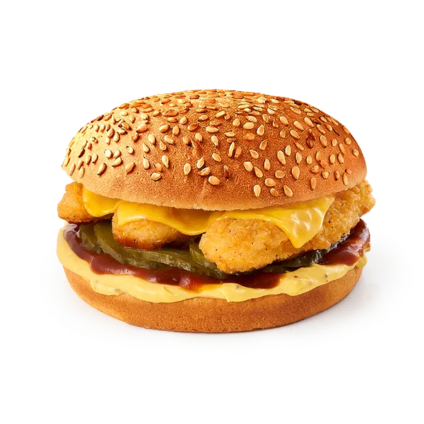 Большой бургер куриный BBQ