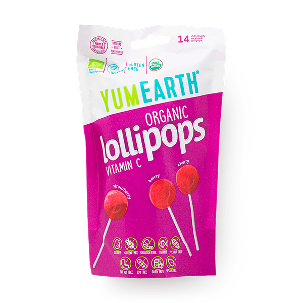 Леденцы органические Lollipops YumEarth с витамином C