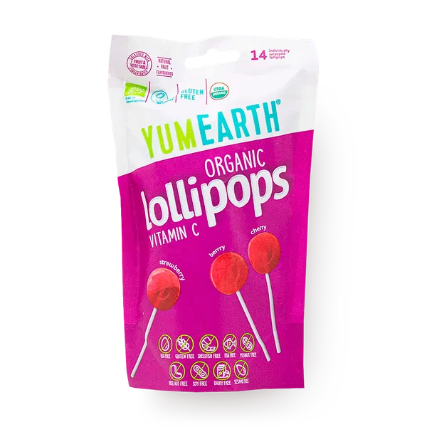 Леденцы органические Lollipops YumEarth с витамином C