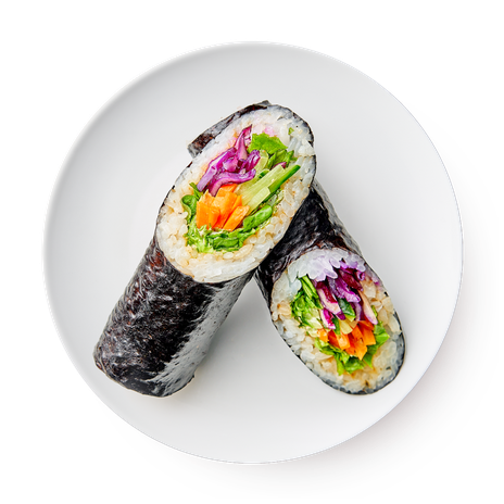 Нори сэндвич ролл с овощами и кунжутным соусом «Нияма»