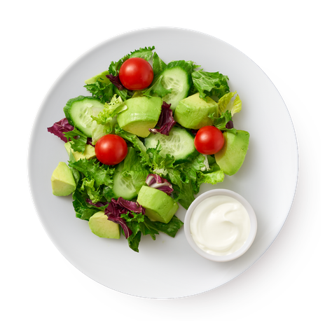 Салат овощной с авокадо