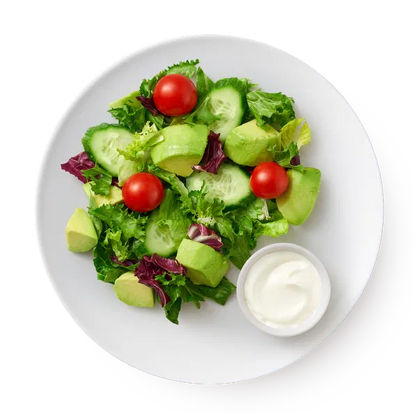 Салат овощной с авокадо