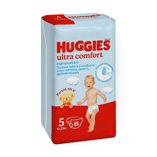 Подгузники Huggies Ultra Comfort для мальчиков 5 размер 12-22 кг