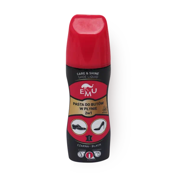Крем-краска для обуви Emu 2 в 1 чёрный жидкий