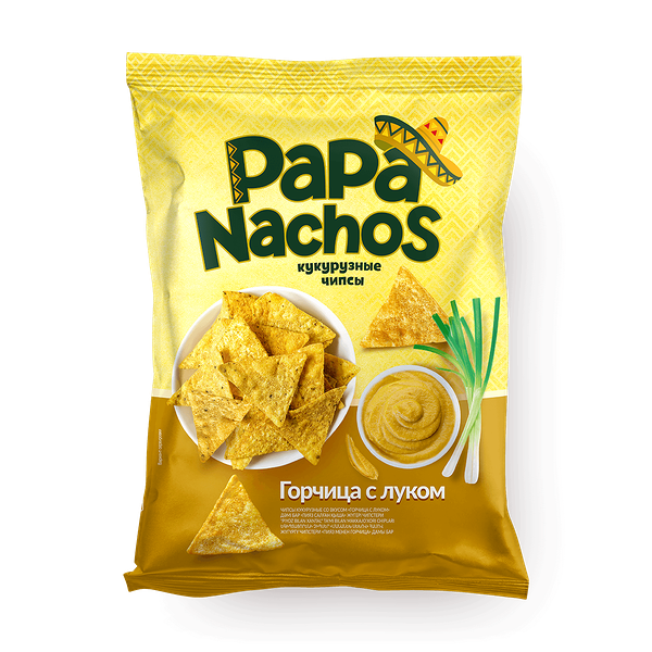 Чипсы Happy Crisp со вкусом горчицы с луком