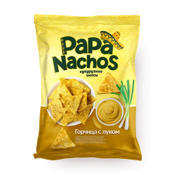 Чипсы Happy Crisp со вкусом горчицы с луком