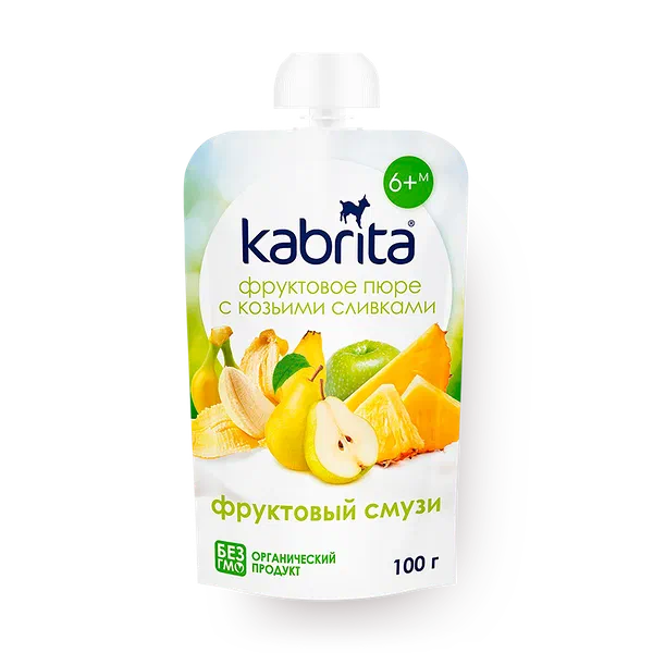 Пюре фруктовое Kabrita Фруктовый смузи с козьими сливками с 6 месяцев