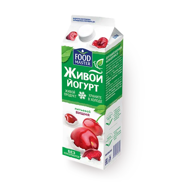 Питьевой йогурт «Фудмастер», вишня 2%