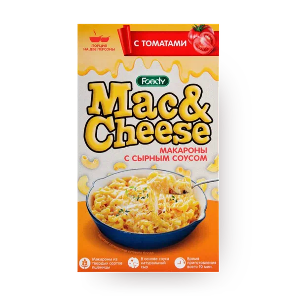 Макароны с сырным соусом Foody Mac&Cheese с томатами