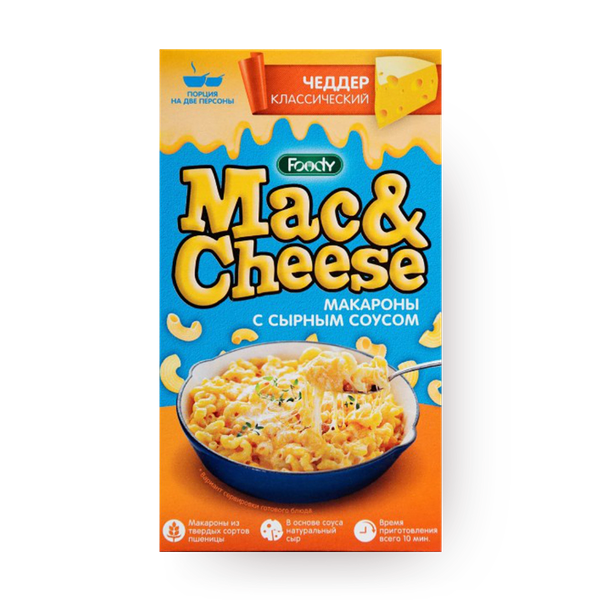 Макароны с сырным соусом Foody Mac&Cheese Чеддер