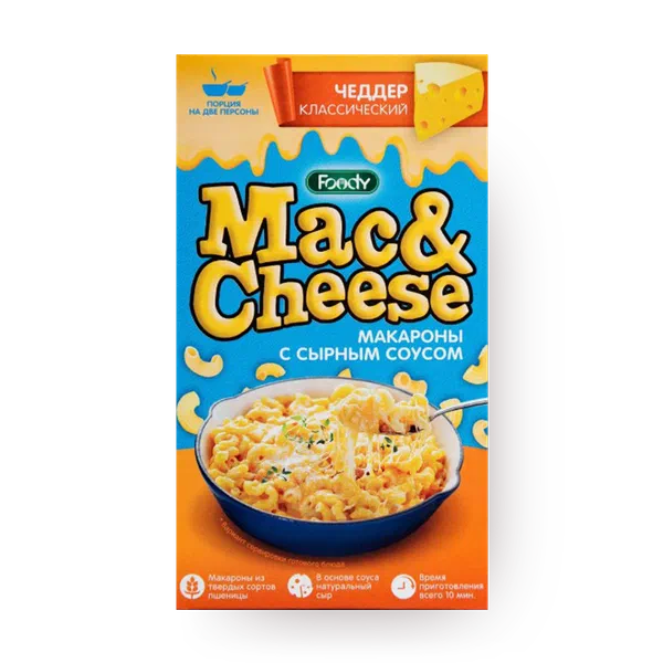 Макароны с сырным соусом Foody Mac&Cheese Чеддер