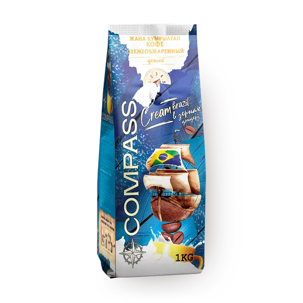 Кофе Compass Cream Brazil Арабика 100%