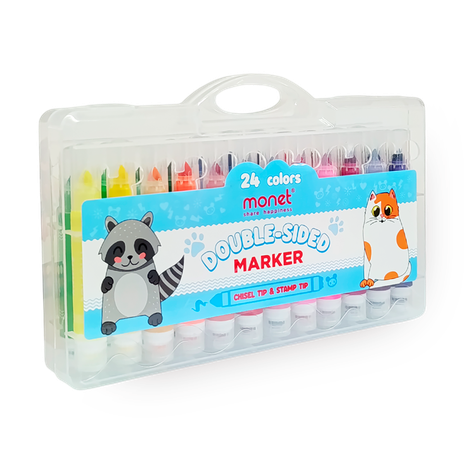 Набор фломастеров Monet Funny 24 цвета со штампом