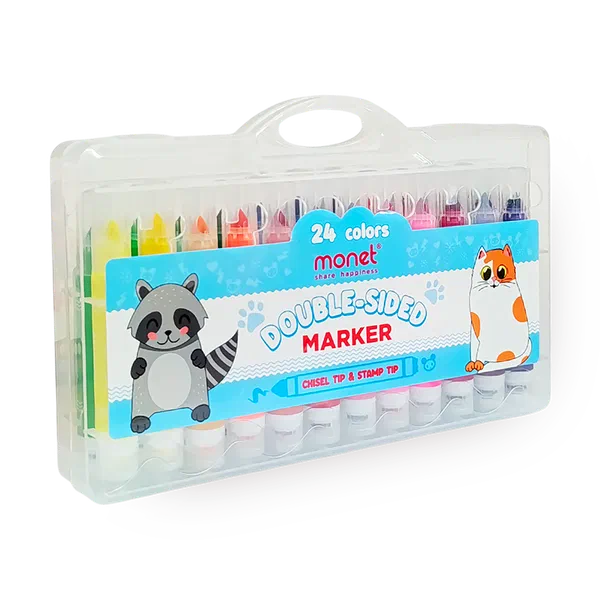 Набор фломастеров Monet Funny 24 цвета со штампом