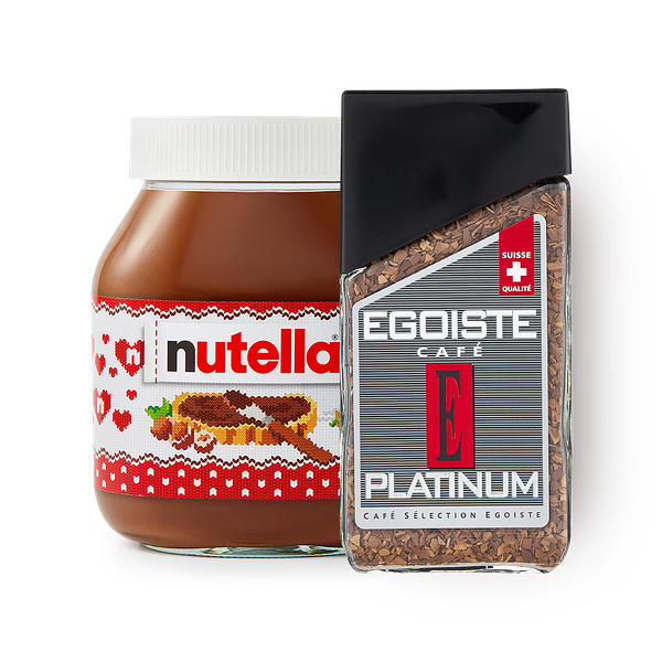 Кофе растворимый Egoiste Platinum и Паста ореховая Nutella с какао