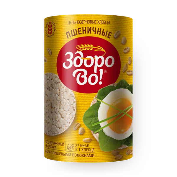 Хлебцы цельнозерновые пшеничные «Здорово!»