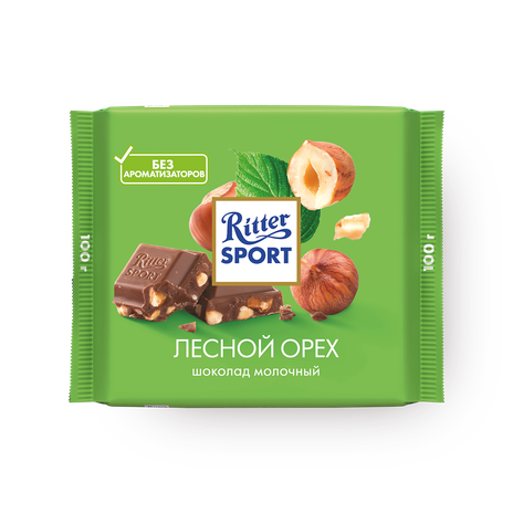 Шоколад молочный Ritter Sport лесной орех