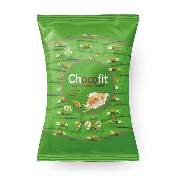 Конфеты мультизлаковые Chocofit с кунжутом