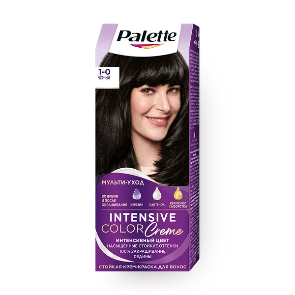 Крем-краска для волос Palette Intensive Color Creme 1-0 чёрный