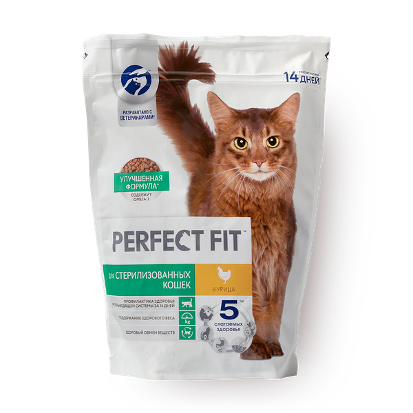 Сухой корм для стерилизованных кошек Perfect Fit курица