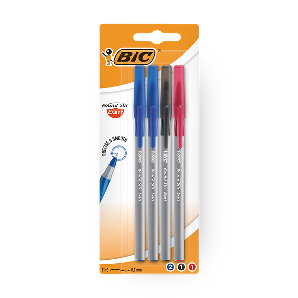 Ручки шариковые Bic Round Stic Exact разноцветные