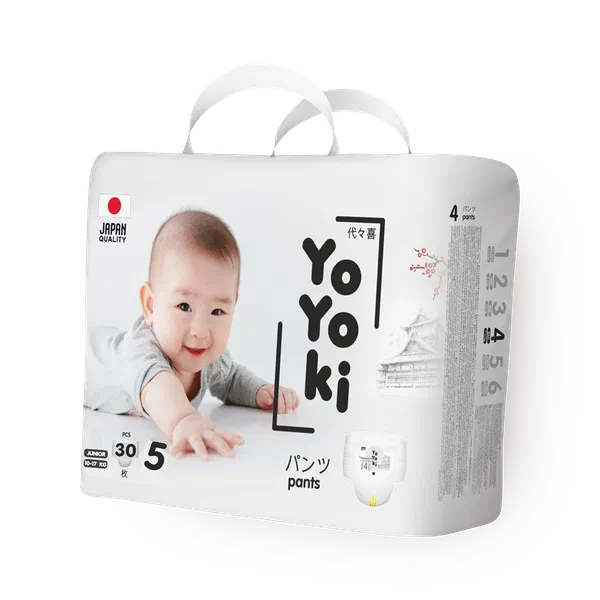 Подгузники-трусики Yoyoki размер 5 10-17 кг