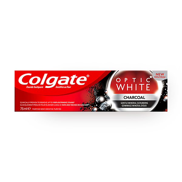 Colgate Optic White teeth whitening charcoal toothpaste