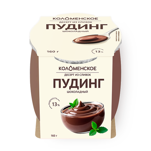 Десерт из сливок Пудинг «Коломенский» шоколадный 13%
