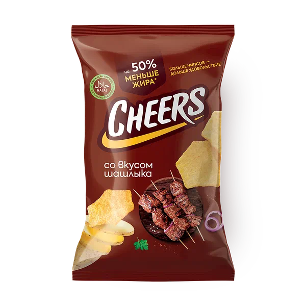 Чипсы картофельные Cheers со вкусом шашлыка