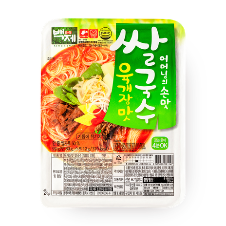 Лапша быстрого приготовления Baekje со вкусом супа Юккедян