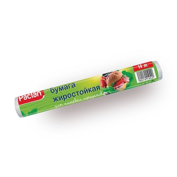 Бумага жиростойкая Paclan для пищевых продуктов 28 см х 14 м