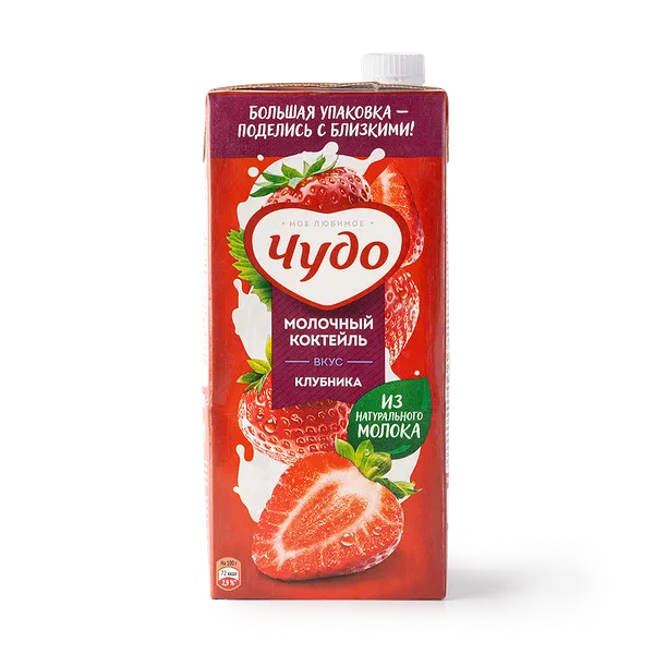 Коктейль молочный «Чудо» клубника