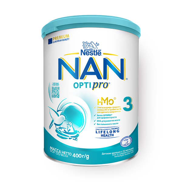 Смесь молочная сухая NAN 3 Optipro с 12 месяцев