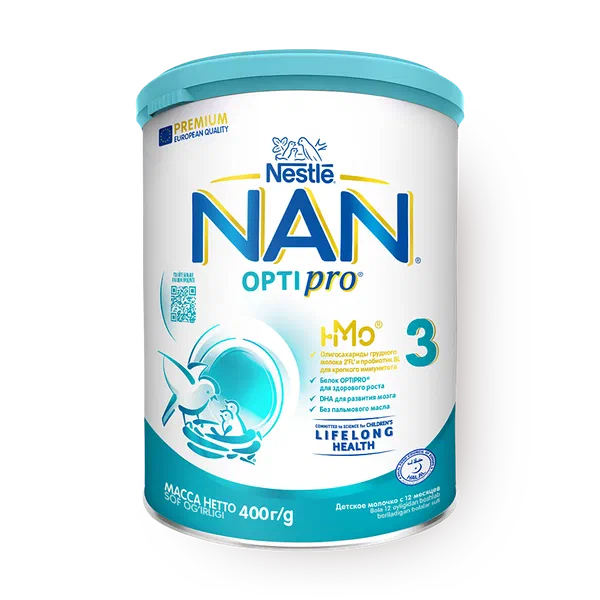 Смесь молочная сухая NAN 3 Optipro с 12 месяцев