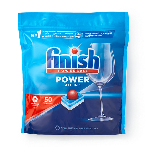 Таблет­ки для ПММ Finish Power All in 1