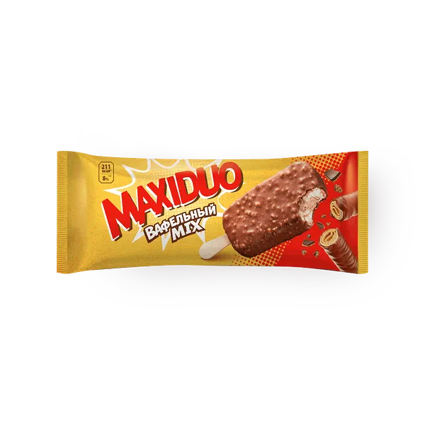 Мороженое Вафельный микс Maxiduo эскимо