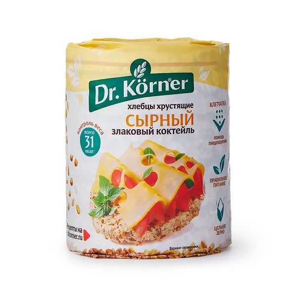 Хлебцы Злаковый коктейль сырный Dr.Korner