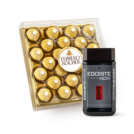 Кофе растворимый Egoiste Noir и Конфеты шоколадные Ferrero Rocher